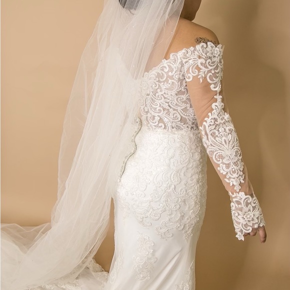 Veil single tier 120 long cathedral